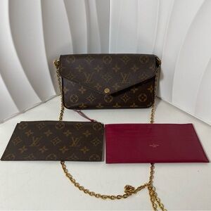 LOUIS VUITTON Pochette Félicie Monogram Canvas Trio Chain Bag